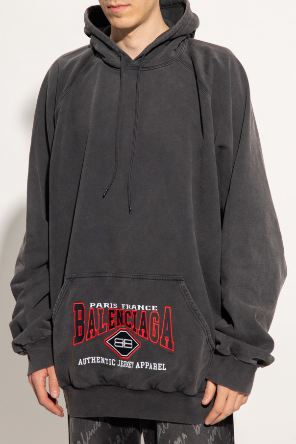 パーカー・フーディ Balenciaga Dark Grey Cotton Oversize Sweatshirt BALENCIAGA Patch Logo Oversize Hoodie cotton gray L Used | eBay